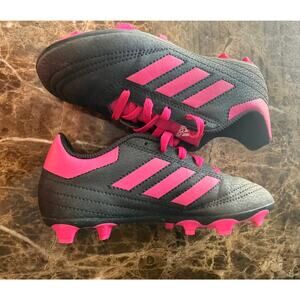 Adidas Youth Soccer Cleats Black Pink Kids Size 13k Athletic Football Shoes